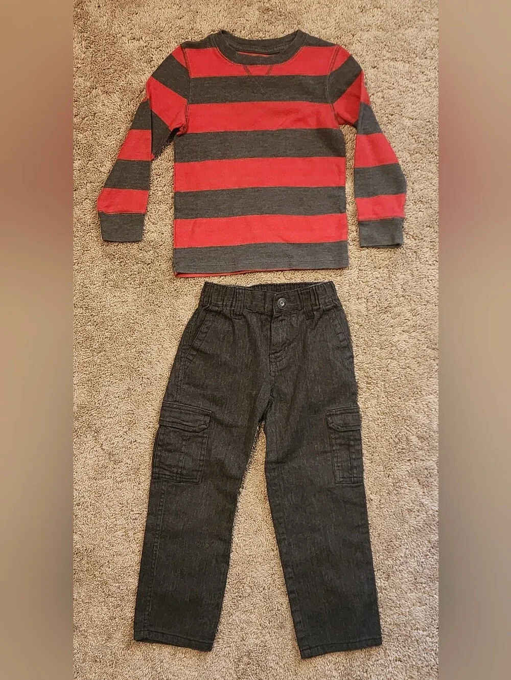 Boys Size 4T Outfit, Batman Shirt w/Hoodie, Cat & Jack Long Sleeve & Pants